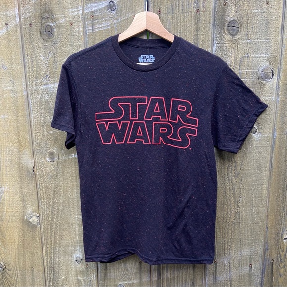 Black and Red Star Wars Speckled T-Shirt 💥 - Picture 2 of 6